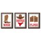 Big Dot of Happiness Western Hoedown - Kids Bathroom Rules Wall Art - 7.5 x 10 inches - Set of 3 Signs - Wash, Brush, Flush